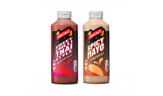Crucials Sauce 500ml x 2 (Thai Sweet Chilli & Spicy Mayo) free doner kebab mix